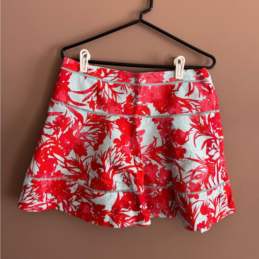 Banana Republic Bold Floral Flounce Skirt